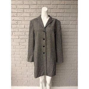 Ann Taylor Women’s Tweed Stretch Longline Jacket Size 14